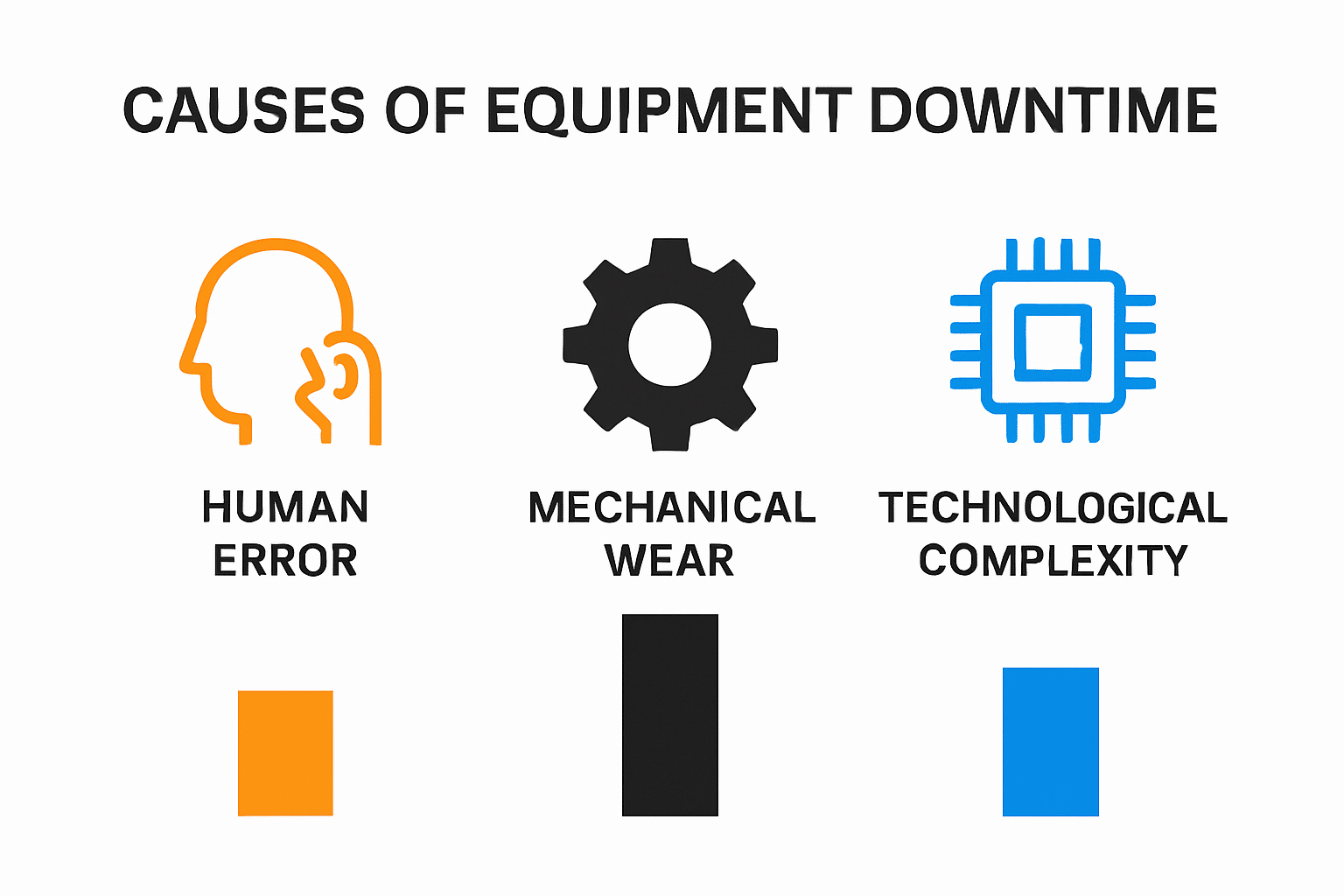 Infographic outlining causes of equipment downtime